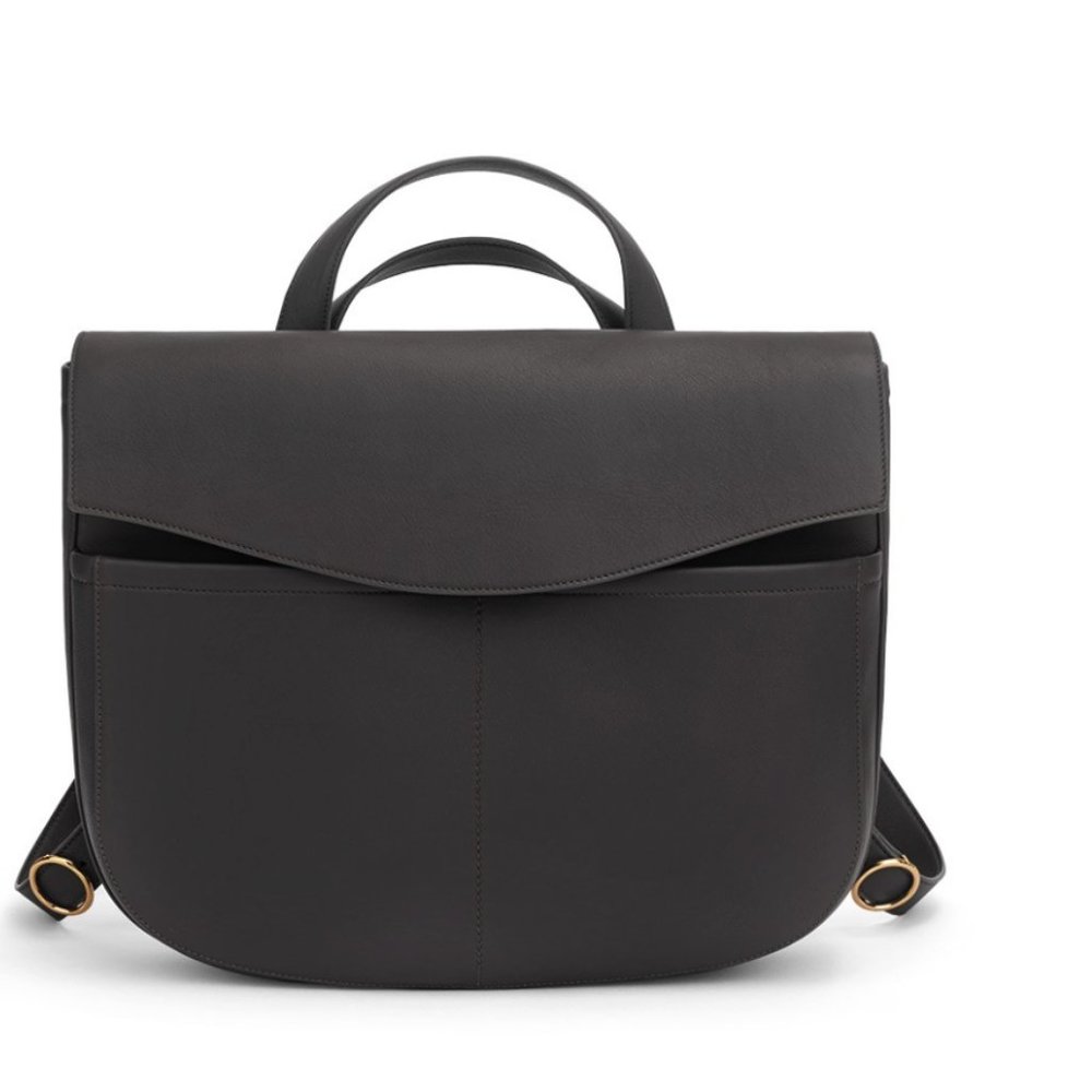 Cuyana Convertible Satchel 13-inch Black Pebbled Leather - Picture 3 of 16
